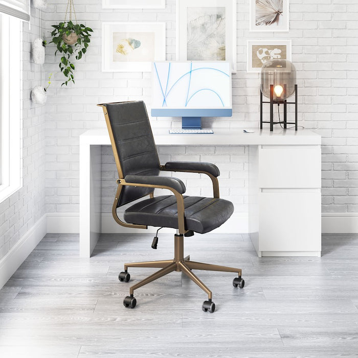 Zuo Modern Auction Office Chair, Vintage Black