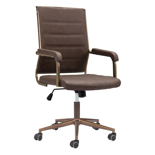 Zuo Modern Auction Office Chair, Espresso