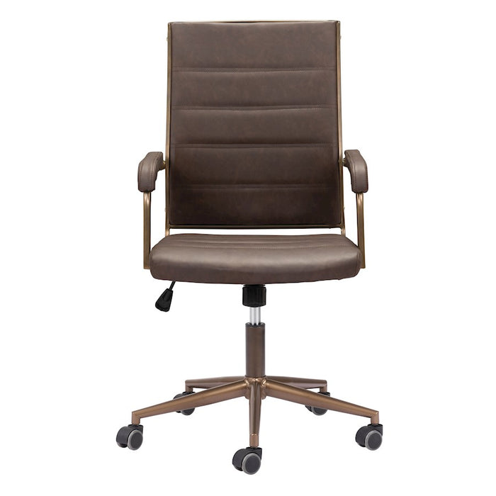 Zuo Modern Auction Office Chair, Espresso