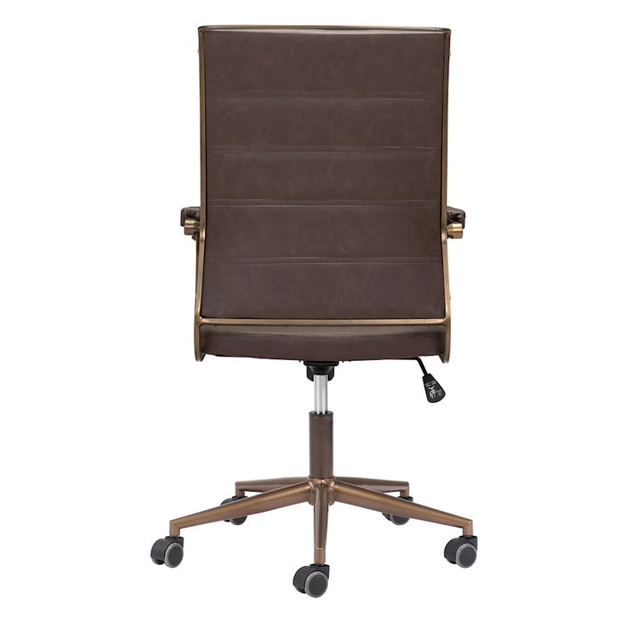 Zuo Modern Auction Office Chair, Espresso