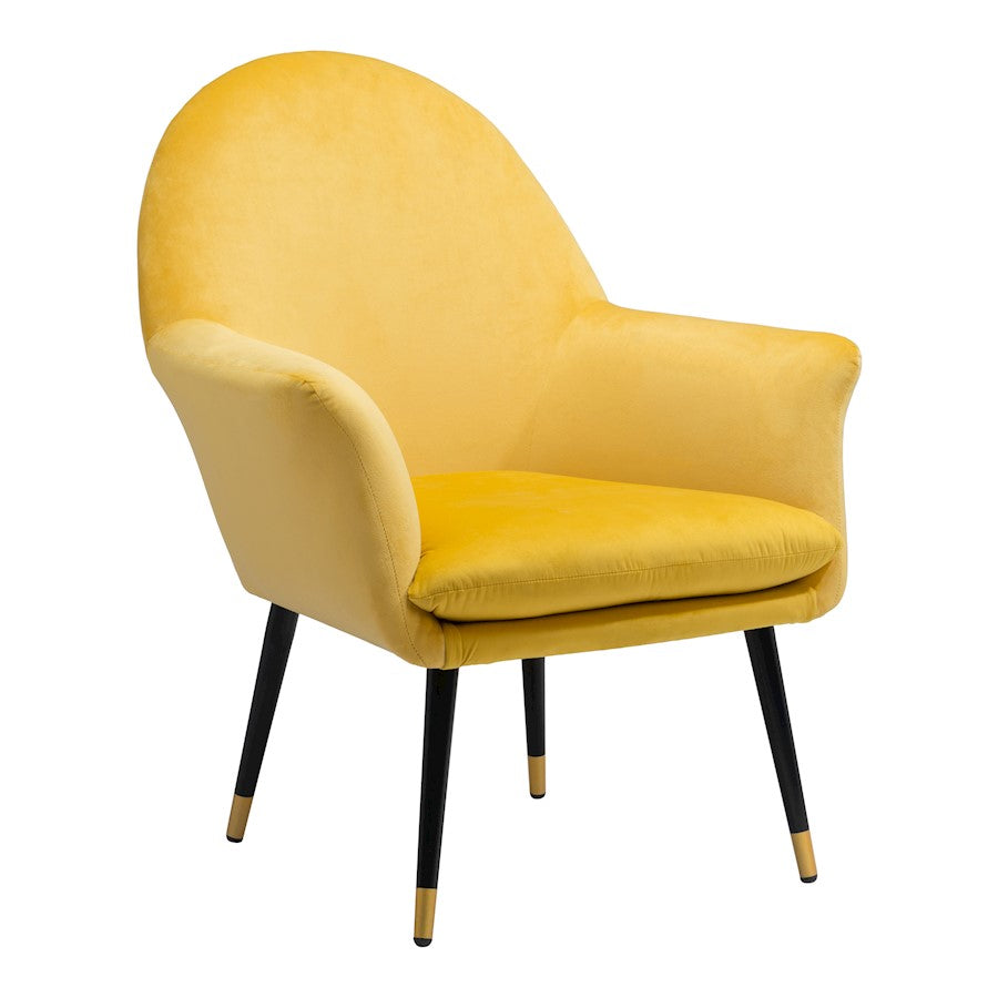 Zuo Modern Alexandria Accent Chair, Yellow - 109047