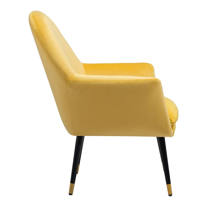 Zuo Modern Alexandria Accent Chair, Yellow