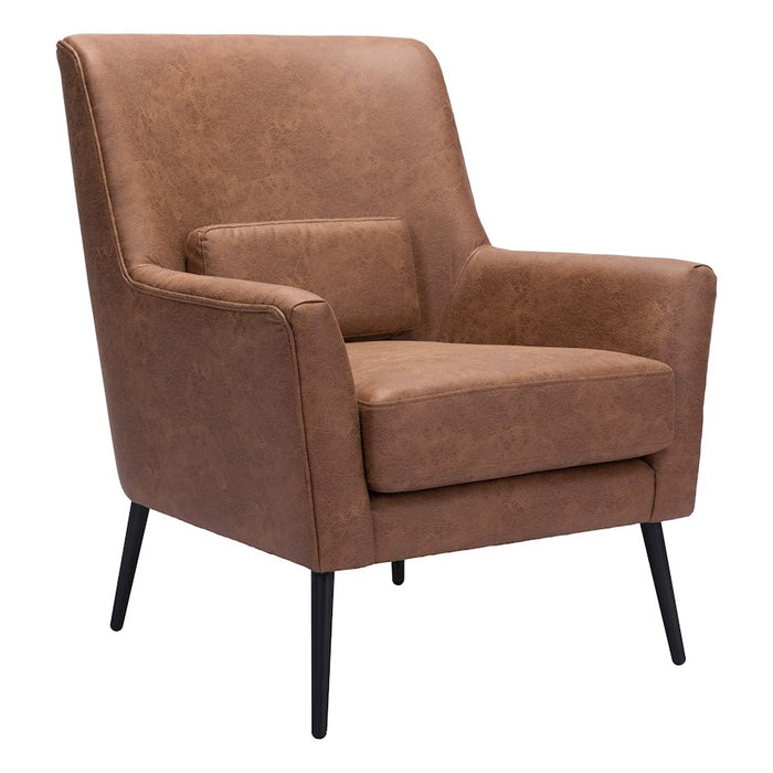 Zuo Modern Ontario Accent Chair, Vintage Brown - 109049