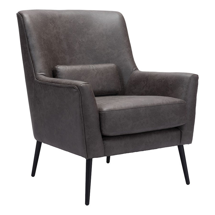 Zuo Modern Ontario Accent Chair, Vintage Black - 109050