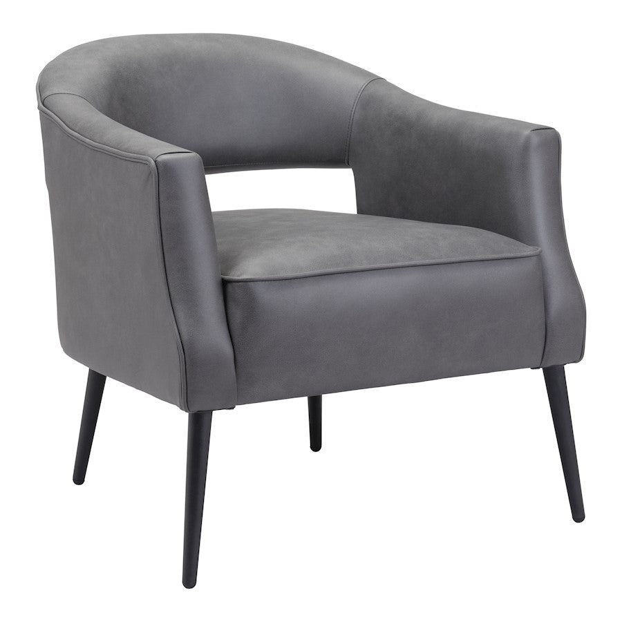 Zuo Modern Berkeley Accent Chair, Vintage Gray - 109052