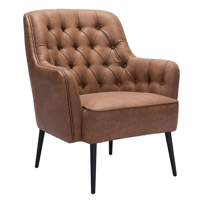 Zuo Modern Tasmania Accent Chair, Vintage Brown