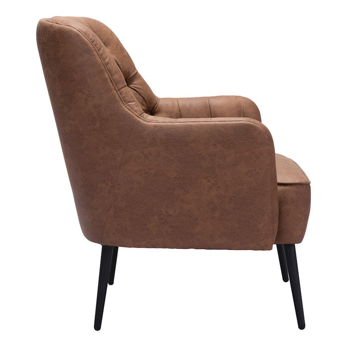 Zuo Modern Tasmania Accent Chair, Vintage Brown