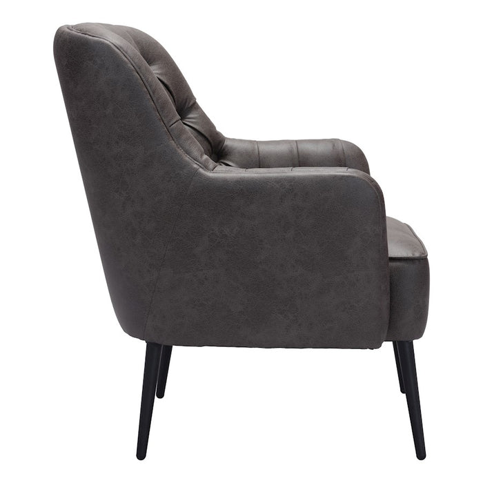 Zuo Modern Tasmania Accent Chair, Vintage Black