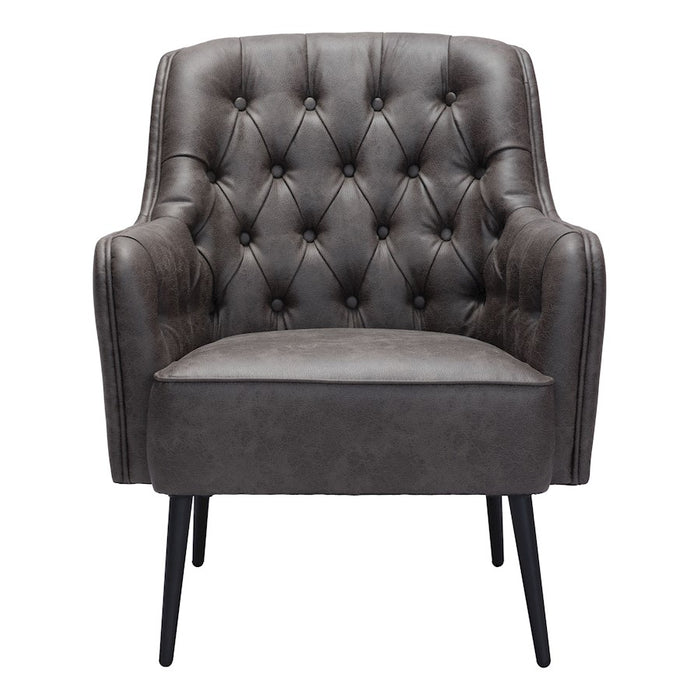 Zuo Modern Tasmania Accent Chair, Vintage Black