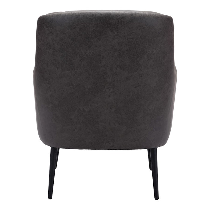 Zuo Modern Tasmania Accent Chair, Vintage Black