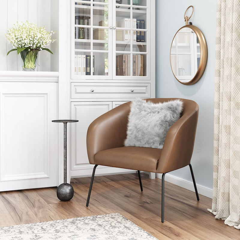 Zuo Modern Quinten Accent Chair, Vintage Brown