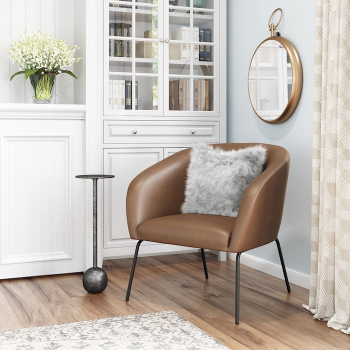 Zuo Modern Quinten Accent Chair, Vintage Brown