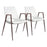 Zuo Modern Desi Dining Chair Set of 2, White/Walnut - 109068