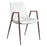 Zuo Modern Desi Dining Chair Set of 2, White/Walnut
