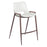 Zuo Modern Desi Counter Stool Set of 2, White/Walnut