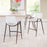 Zuo Modern Desi Counter Stool Set of 2, White/Walnut