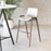 Zuo Modern Desi BarStool Set of 2, White/Walnut