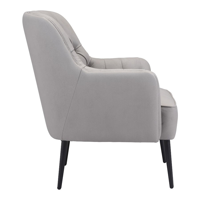 Zuo Modern Tasmania Accent Chair, Gray