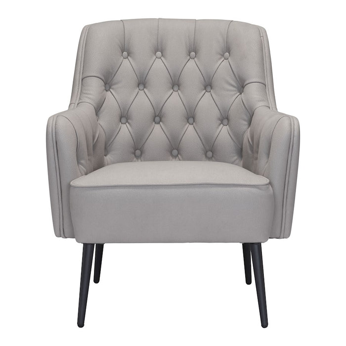 Zuo Modern Tasmania Accent Chair, Gray