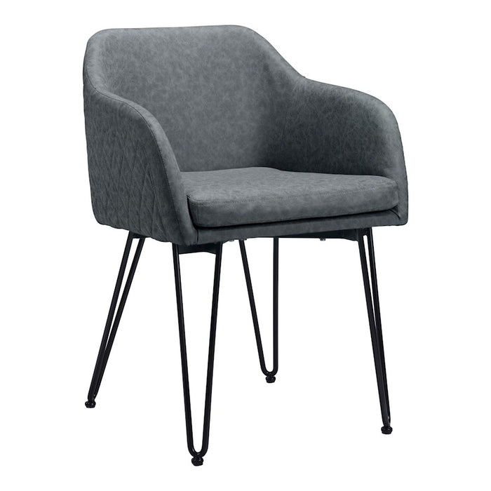 Zuo Modern Braxton Dining Chair Set of 2, Vintage Gray