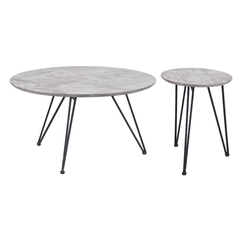 Zuo Modern Kerris Coffee Table, Set of 2, Gray/Black