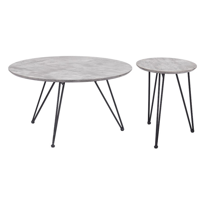 Zuo Modern Kerris Coffee Table, Set of 2, Gray/Black