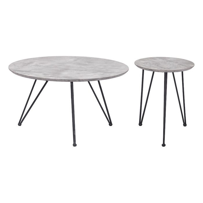 Zuo Modern Kerris Coffee Table, Set of 2, Gray/Black