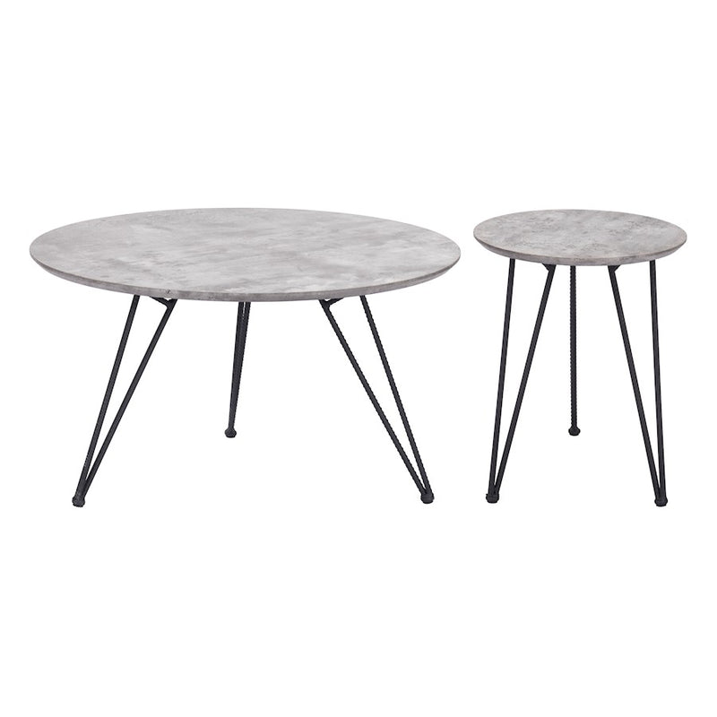 Zuo Modern Kerris Coffee Table, Set of 2, Gray/Black
