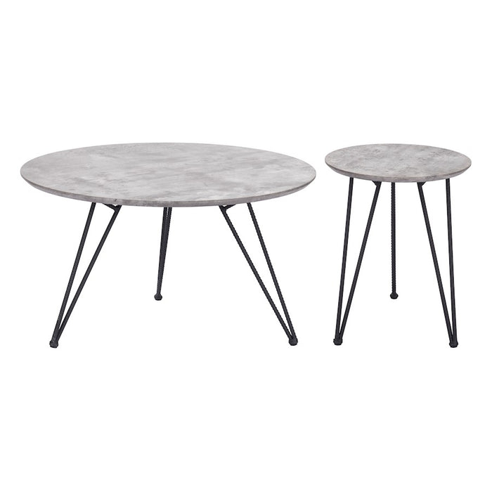Zuo Modern Kerris Coffee Table, Set of 2, Gray/Black