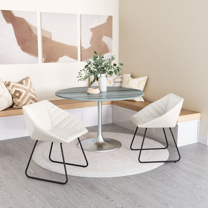 Zuo Modern Miguel Dining Chair Set of 2, White