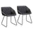 Zuo Modern Miguel Dining Chair Set of 2, Black - 109234