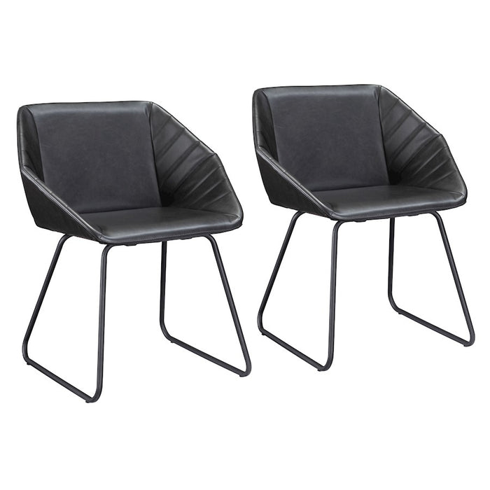 Zuo Modern Miguel Dining Chair Set of 2, Black - 109234