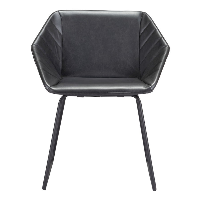 Zuo Modern Miguel Dining Chair Set of 2, Black