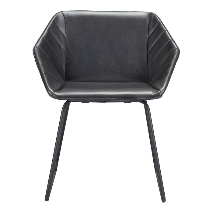 Zuo Modern Miguel Dining Chair Set of 2, Black