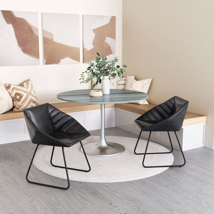 Zuo Modern Miguel Dining Chair Set of 2, Black