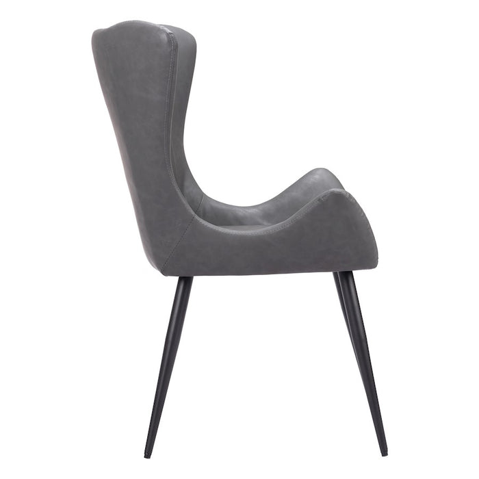 Zuo Modern Alejandro Dining Chair Set of 2, Vintage Gray