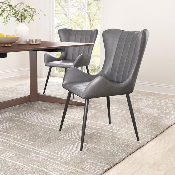 Zuo Modern Alejandro Dining Chair Set of 2, Vintage Gray