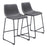 Zuo Modern Smart Counter Stool Set of 2, Charcoal - 109324