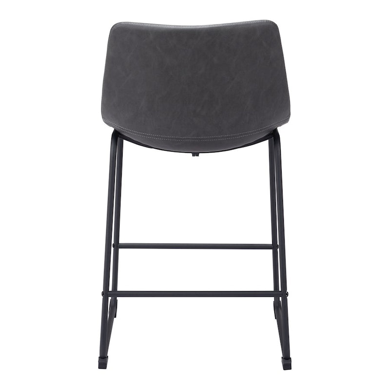 Zuo Modern Smart Counter Stool Set of 2, Charcoal