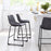 Zuo Modern Smart Counter Stool Set of 2, Charcoal
