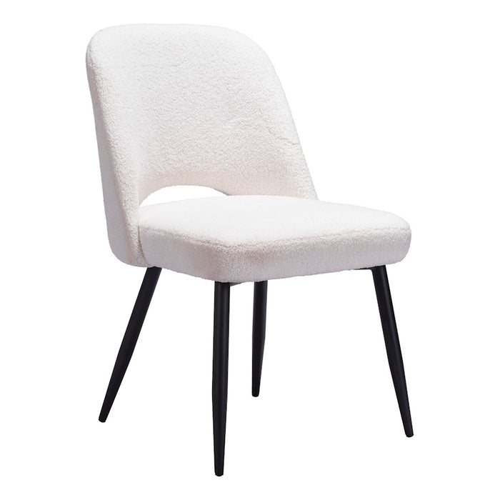Zuo Modern Teddy Dining Chair Set of 2, Ivory