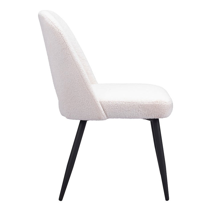 Zuo Modern Teddy Dining Chair Set of 2, Ivory