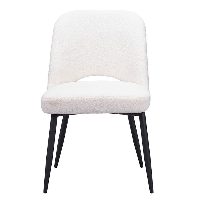 Zuo Modern Teddy Dining Chair Set of 2, Ivory