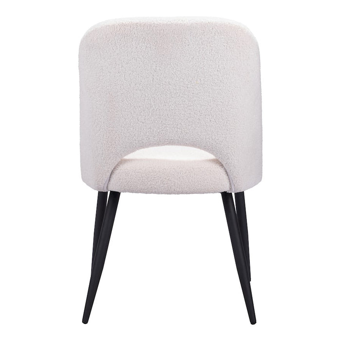 Zuo Modern Teddy Dining Chair Set of 2, Ivory