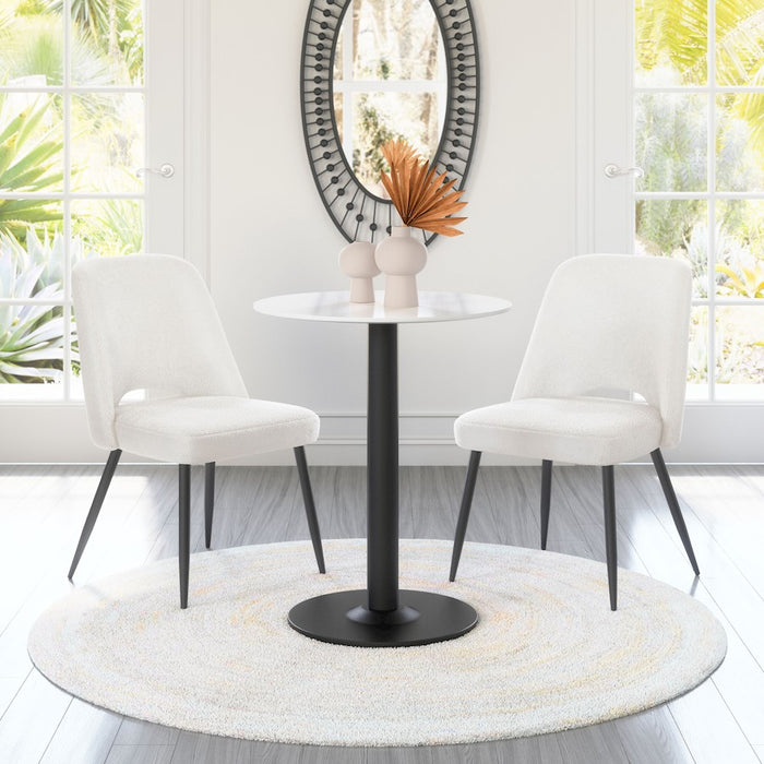 Zuo Modern Teddy Dining Chair Set of 2, Ivory