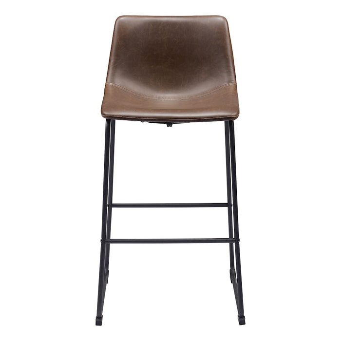Zuo Modern Smart BarStool Set of 2, Vintage Espresso