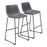 Zuo Modern Smart BarStool Set of 2, Charcoal - 109327