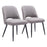 Zuo Modern Teddy Dining Chair Set of 2, Gray - 109328