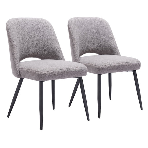 Zuo Modern Teddy Dining Chair Set of 2, Gray - 109328