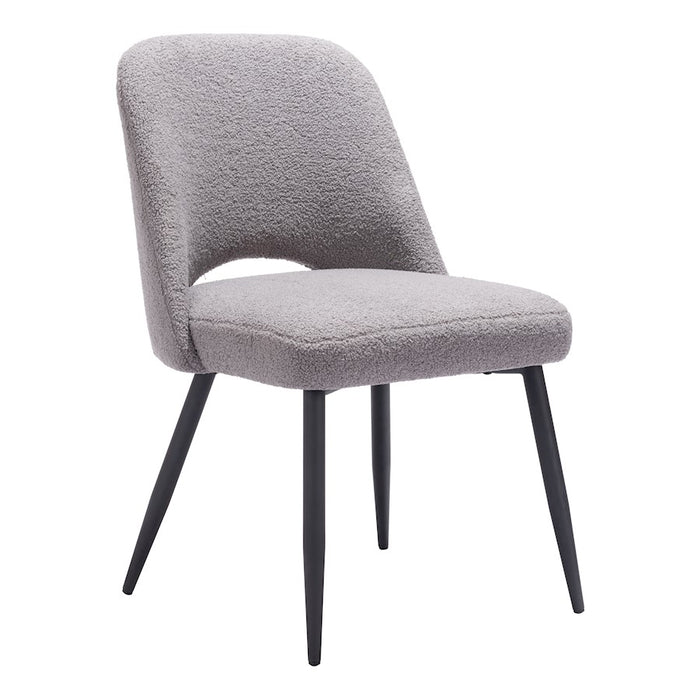 Zuo Modern Teddy Dining Chair Set of 2, Gray
